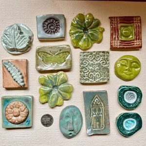 Lot -C…Handcrafted Ceramic Art Tiles